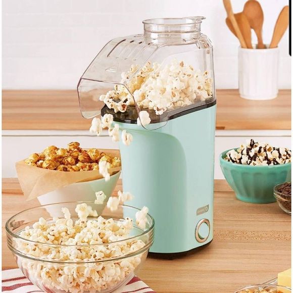 DASH Hot Air Popcorn Popper Maker with Measuring Cup - Aqua (16 Cups) - Picture 3 of 6